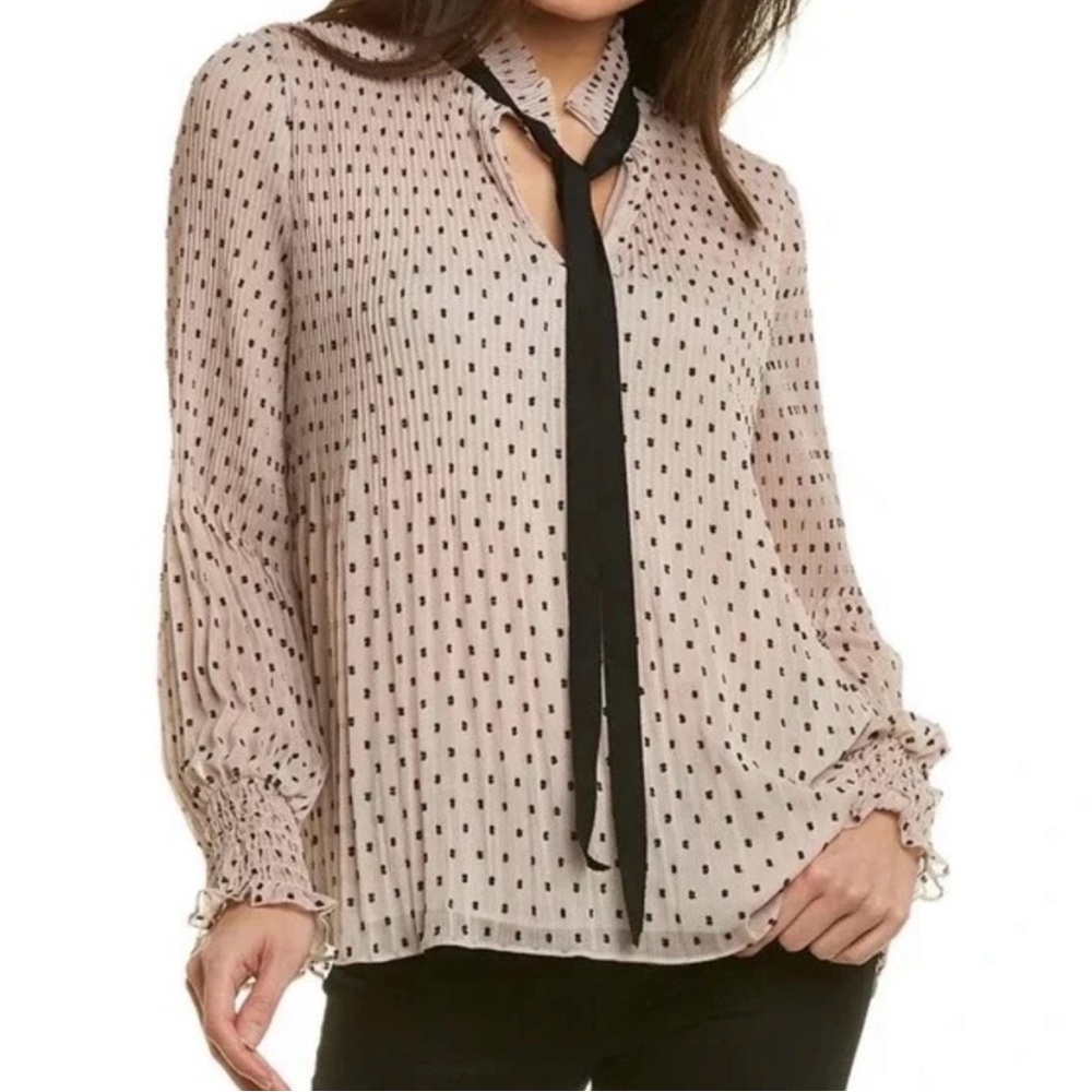 Max Studio Light Pink Ribbon Blouse Small